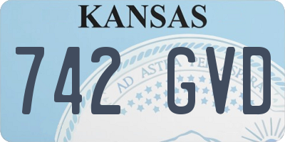 KS license plate 742GVD