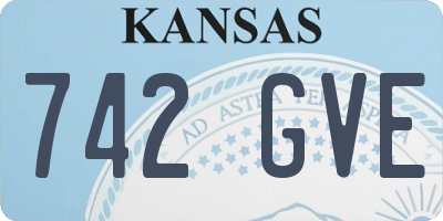 KS license plate 742GVE