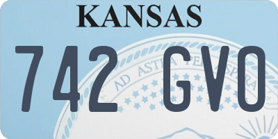 KS license plate 742GVO