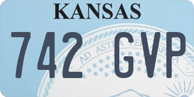 KS license plate 742GVP