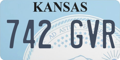 KS license plate 742GVR