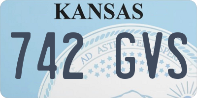KS license plate 742GVS