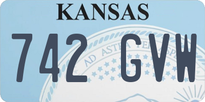 KS license plate 742GVW
