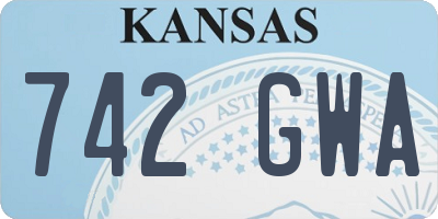 KS license plate 742GWA