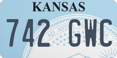 KS license plate 742GWC
