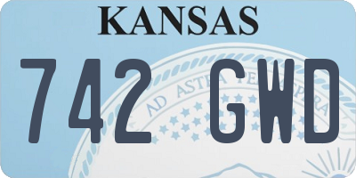 KS license plate 742GWD