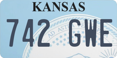 KS license plate 742GWE