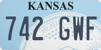 KS license plate 742GWF
