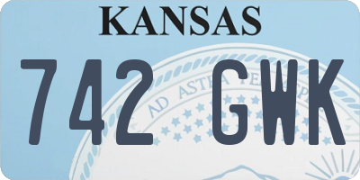 KS license plate 742GWK