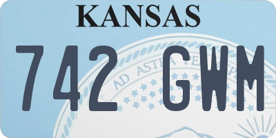 KS license plate 742GWM