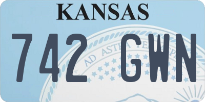 KS license plate 742GWN