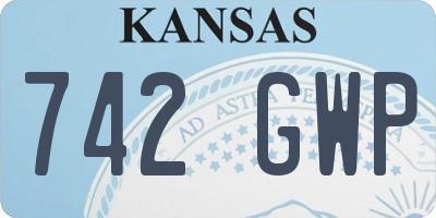 KS license plate 742GWP