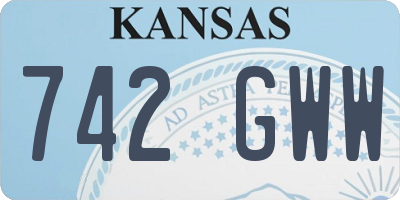 KS license plate 742GWW