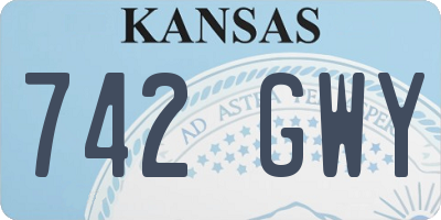 KS license plate 742GWY