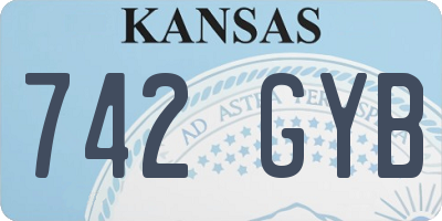 KS license plate 742GYB