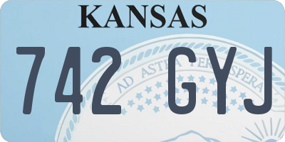 KS license plate 742GYJ