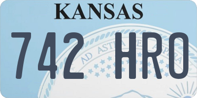 KS license plate 742HRO