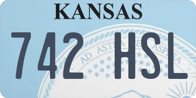 KS license plate 742HSL