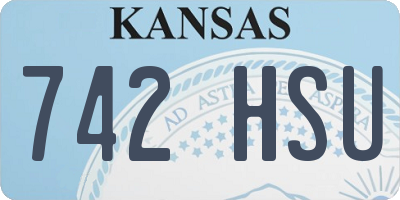 KS license plate 742HSU