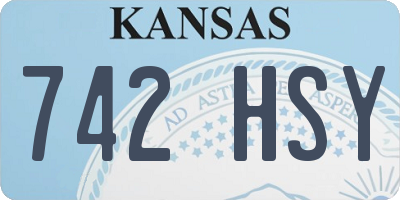 KS license plate 742HSY