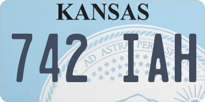 KS license plate 742IAH