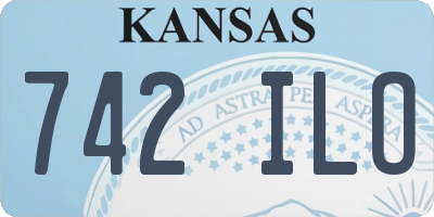 KS license plate 742ILO