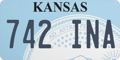 KS license plate 742INA