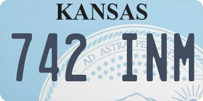 KS license plate 742INM