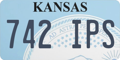 KS license plate 742IPS