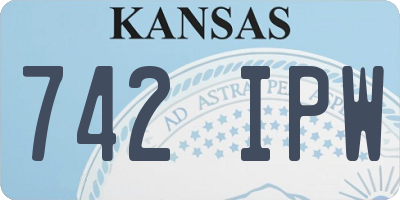 KS license plate 742IPW