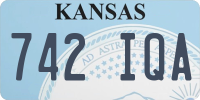 KS license plate 742IQA