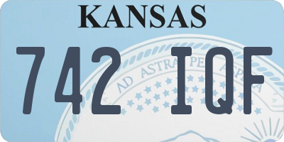 KS license plate 742IQF