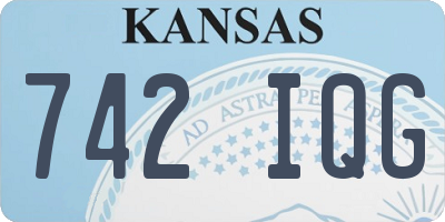 KS license plate 742IQG