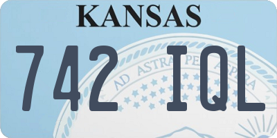 KS license plate 742IQL