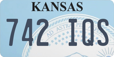 KS license plate 742IQS