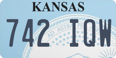 KS license plate 742IQW