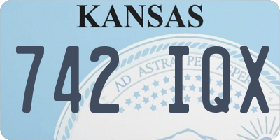 KS license plate 742IQX