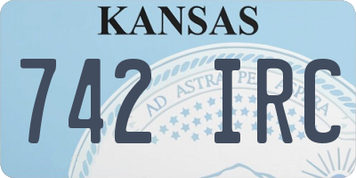 KS license plate 742IRC