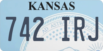 KS license plate 742IRJ