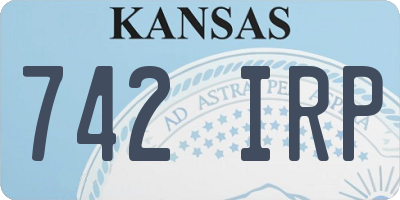 KS license plate 742IRP