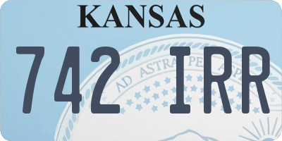 KS license plate 742IRR