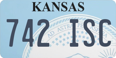 KS license plate 742ISC