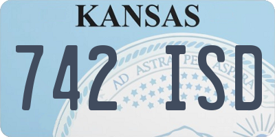 KS license plate 742ISD