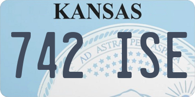 KS license plate 742ISE