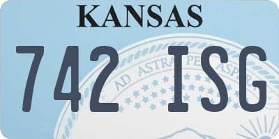 KS license plate 742ISG