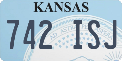KS license plate 742ISJ