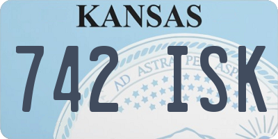 KS license plate 742ISK