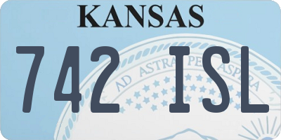 KS license plate 742ISL