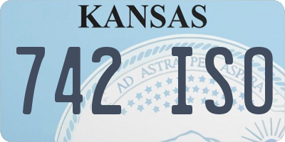 KS license plate 742ISO