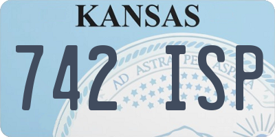 KS license plate 742ISP